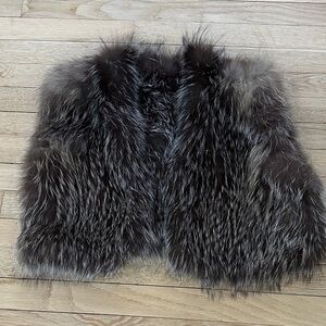 Cropped Real Fox Fur Vest